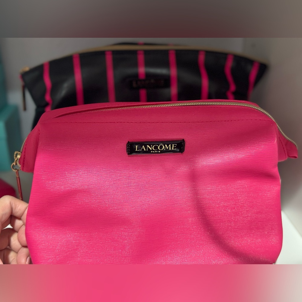 Set of TWO large Lancôme cosmetic bags